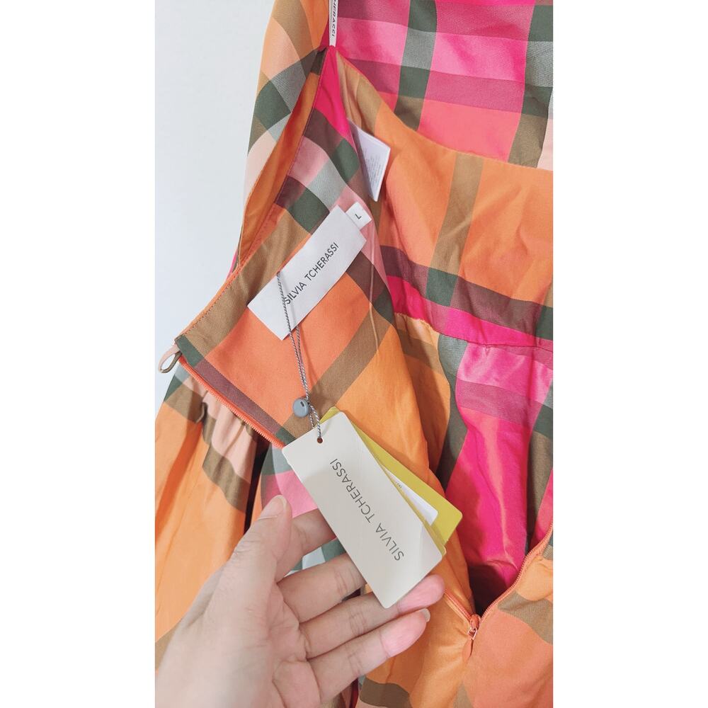 SILVIA TCHERASSI Eloina Dress Ultra Orange Large - Picture 11 of 14